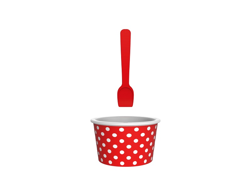 Zak!-Miseczka na lody, czerwono-biała