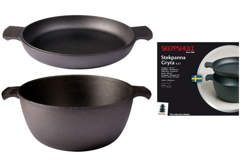 SKEPP-Zestaw 2naczyń stok;garnek 4,5l+patelnia27cm