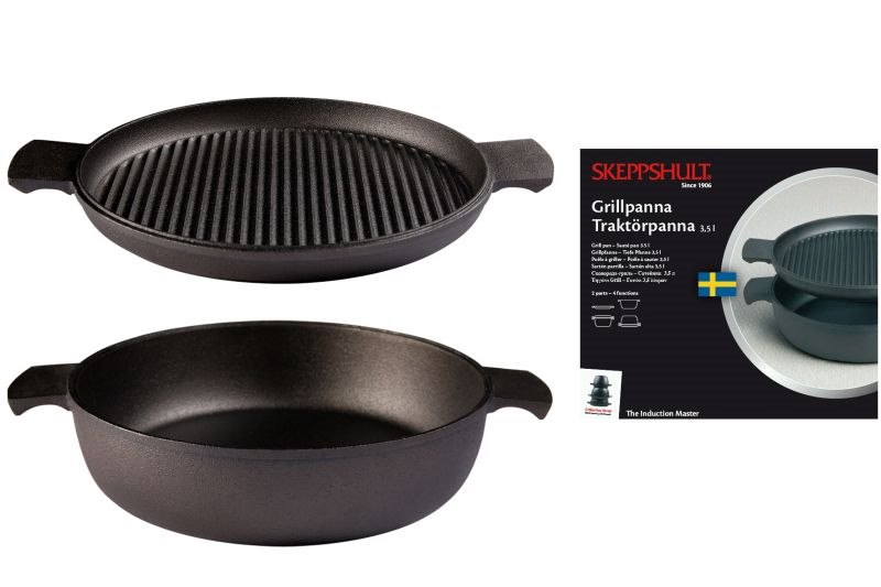 SKEPP-Zestaw 2patelni do stok; grill 27+głęb. 27cm