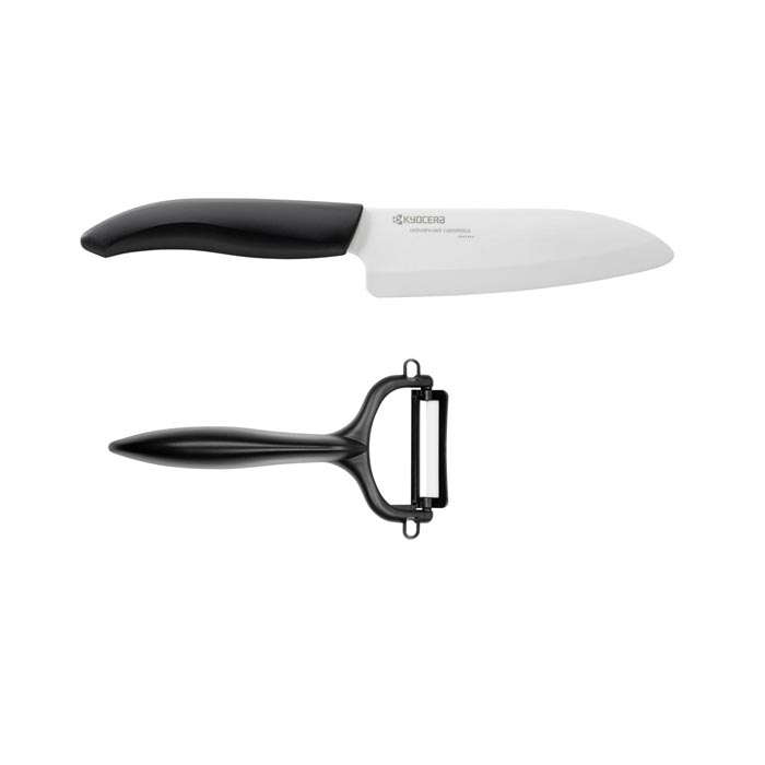 KYO-Zestaw nóż Santoku Gen + obieraczka