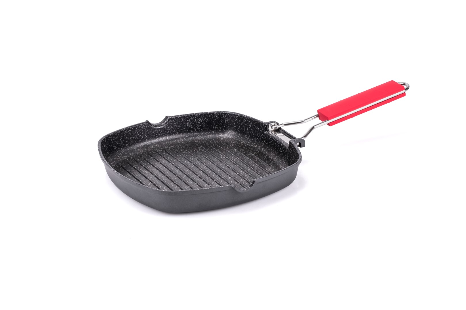 MO-Patelnia grillowa ze składaną rączką 24cm ind