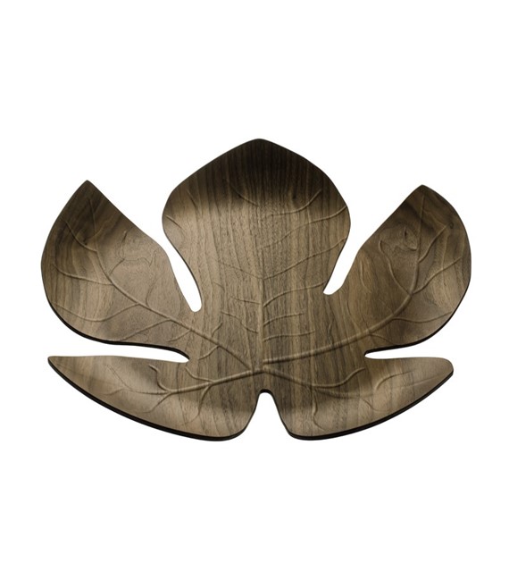 LEGNO -Taca ozdobna z orzecha włoskiego liść klonu