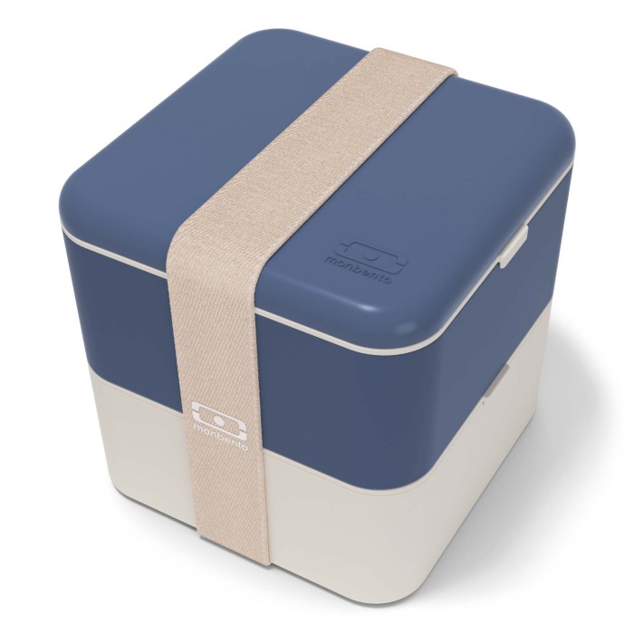 MB-Lunchbox Bento Square Natural Blue