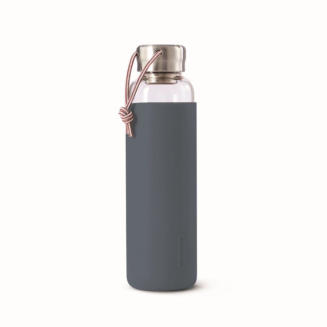 BB-Butelka szklana na wodę 600ml, łupkowa