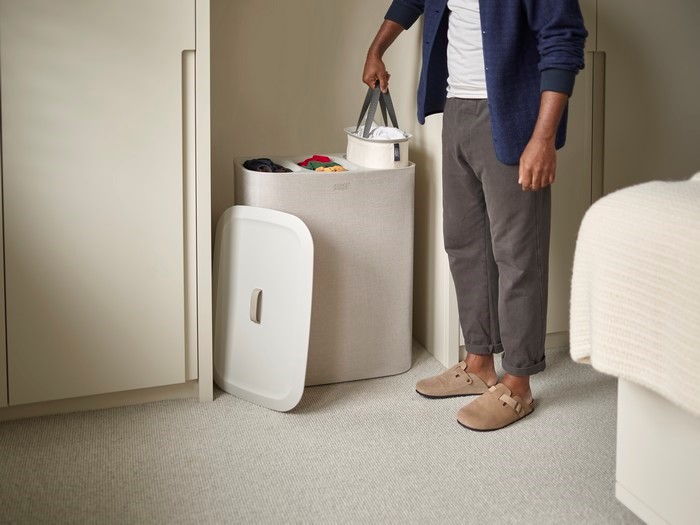 JJ-Kosz potrójny na pranie 90l. Tota Trio ecru - Platforma SolexB2B