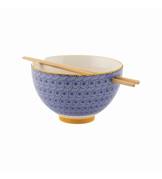 TYP-Miska na makaron + pałeczki Blue World Foods
