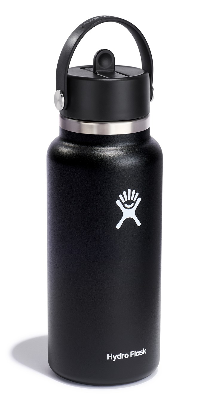 HF-Butelka 32oz Wide Mouth Flex Straw Cap Black