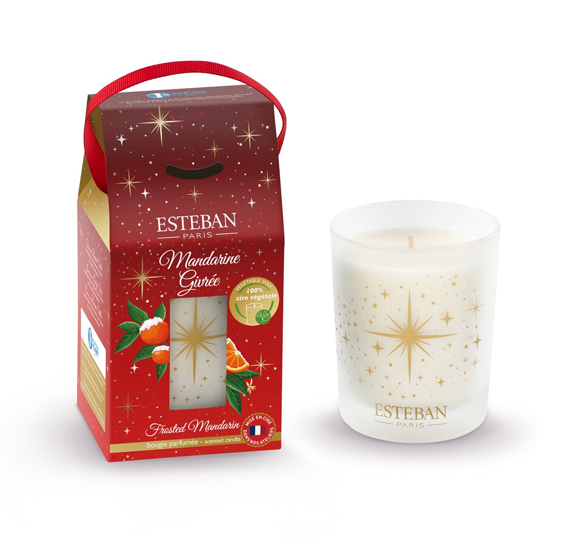 ES-Świeca świąteczna 180g Frosted Mandarin '24