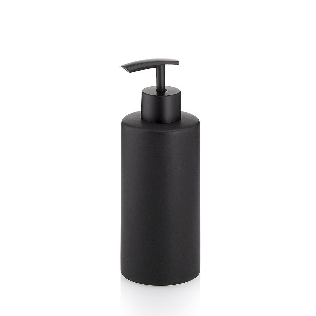 KELA-Dozownik mydła ceramiczny 300ml czarny Matsi