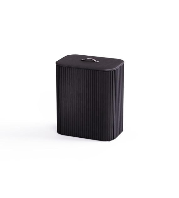 JJ-Kosz na pranie 90l bambus czarny Tota Twin Luxe